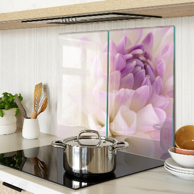 Snijplanken glas Een bloemstuk in paarse tinten