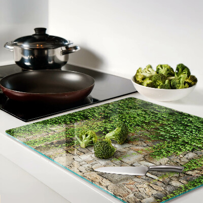 Snijplanken glas Groene muur met mos
