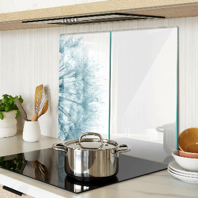 Snijplanken glas Paardenbloemen met waterdruppels