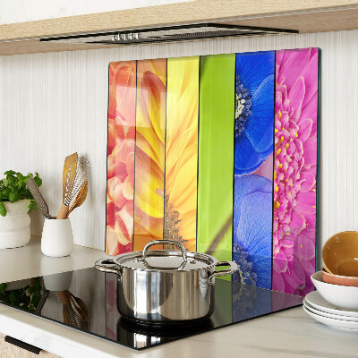 Snijplanken glas Bloemenmotieven in intense kleuren