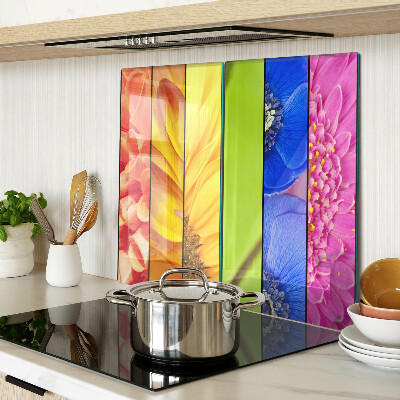 Snijplanken glas Bloemenmotieven in intense kleuren