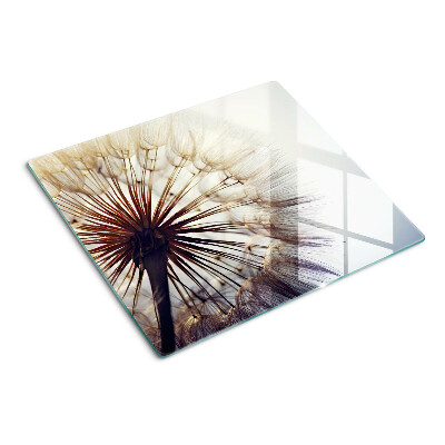 Snijplanken glas Paardenbloemen in het licht