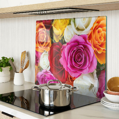 Glazen snijplanken Rozenbloemen in verschillende kleuren