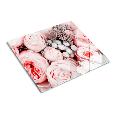 Glazen snijplanken Rozen in tinten roze