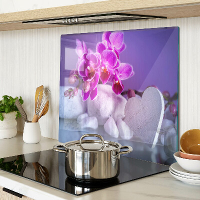 Glazen snijplanken Orchideeën op stenen