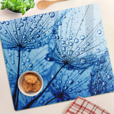 Snijplanken glas Bloemen met waterdruppels