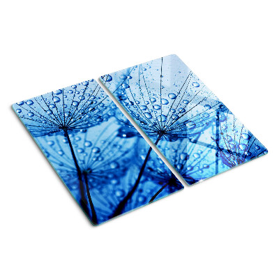 Snijplanken glas Bloemen met waterdruppels