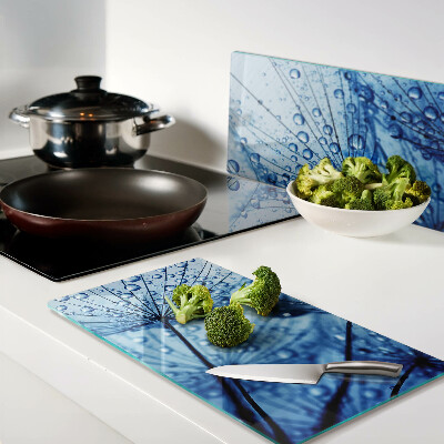 Snijplanken glas Bloemen met waterdruppels