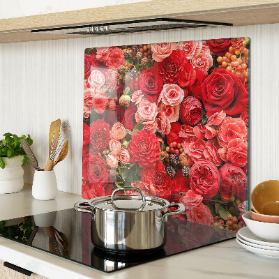 Snijplanken glas Bloemenpatroon met rozen
