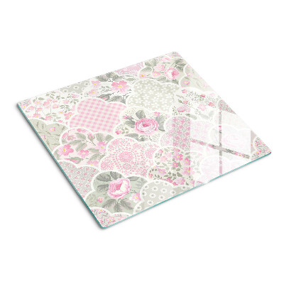 Snijplanken glas Bloemenpatroon in pasteltinten