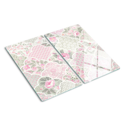 Snijplanken glas Bloemenpatroon in pasteltinten