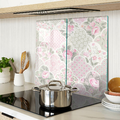 Snijplanken glas Bloemenpatroon in pasteltinten
