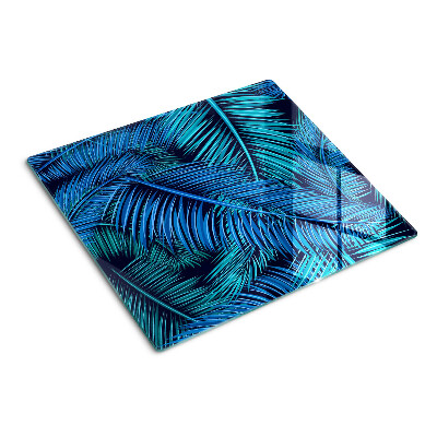 Snijplanken glas Palmbladeren in tinten blauw