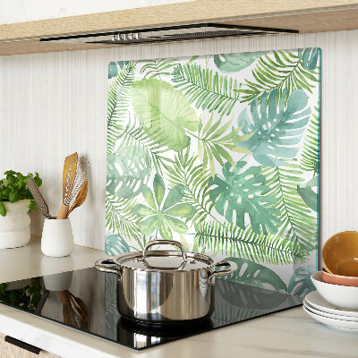 Snijplanken glas Plantenmotief met bladeren