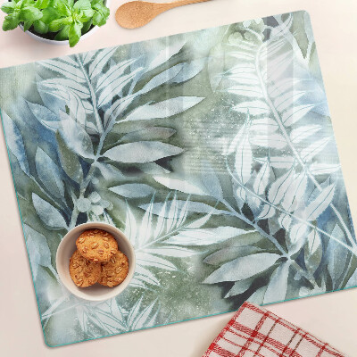 Snijplanken glas Tropische bladeren in pasteltinten