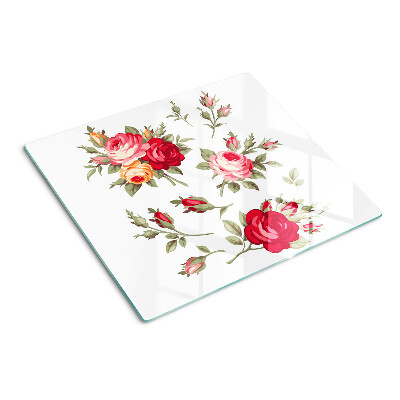 Snijplanken glas Vintage rozen