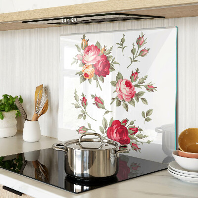Snijplanken glas Vintage rozen