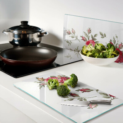 Snijplanken glas Vintage rozen
