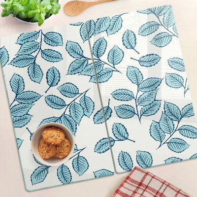 Glazen snijplanken Bladeren in tinten blauw