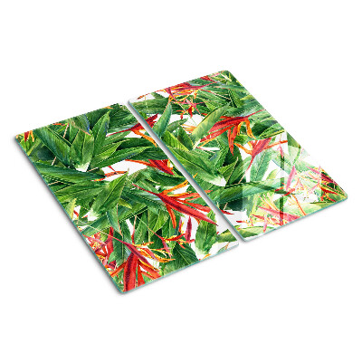 Snijplanken glas Tropische bladeren en bloemen