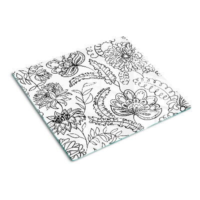 Snijplanken glas Bloemen doodle patroon