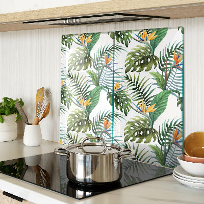 Snijplanken glas Tropische bladeren en bloemen