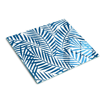Glazen snijplanken Palmbladeren in tinten blauw