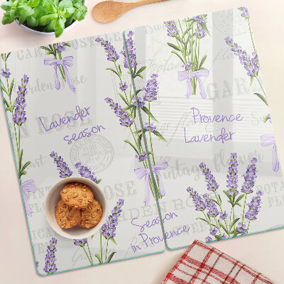 Snijplanken glas Lavendel en Provençaalse letters