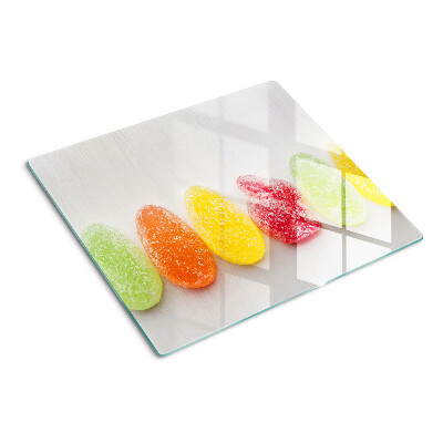 Glazen snijplanken Snoepjes in regenboogkleuren