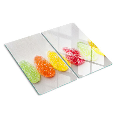 Glazen snijplanken Snoepjes in regenboogkleuren