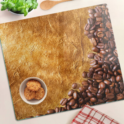 Snijplanken glas Koffie- en leerpatroon