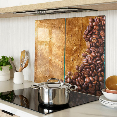 Snijplanken glas Koffie- en leerpatroon