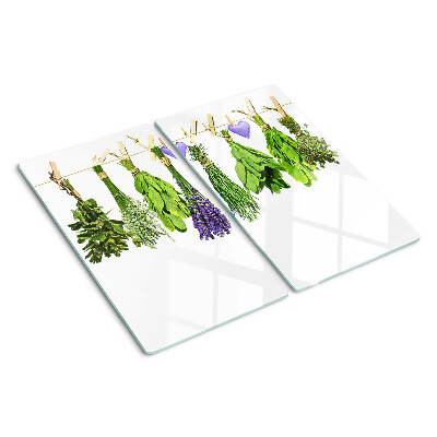 Snijplanken glas Kruiden aan een touwtje