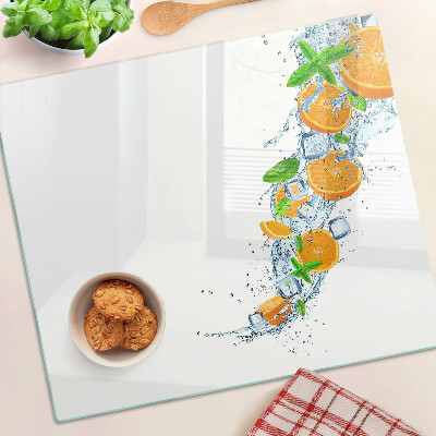 Glazen snijplanken Citrusvruchten in water