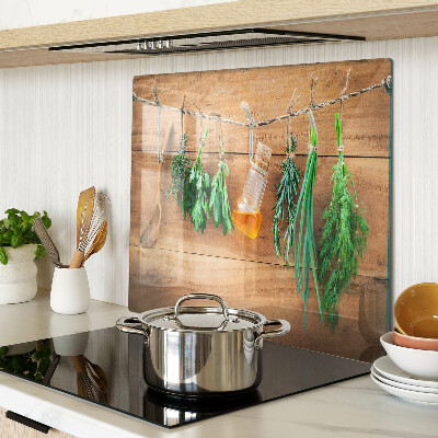 Snijplanken glas Kruiden in de keuken