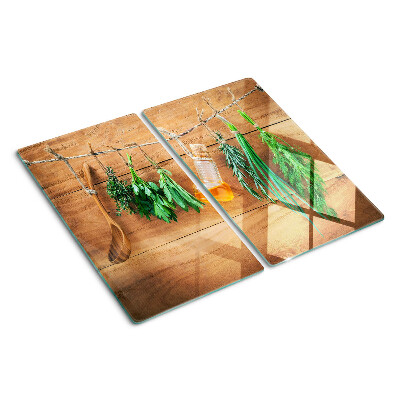 Snijplanken glas Kruiden in de keuken