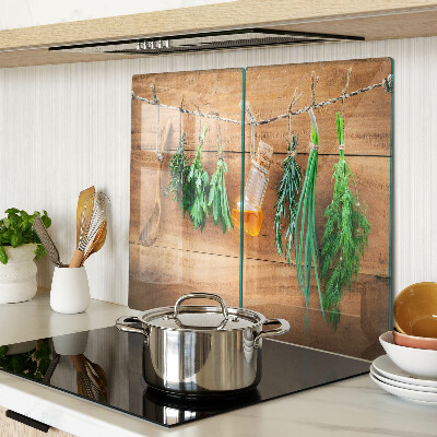 Snijplanken glas Kruiden in de keuken