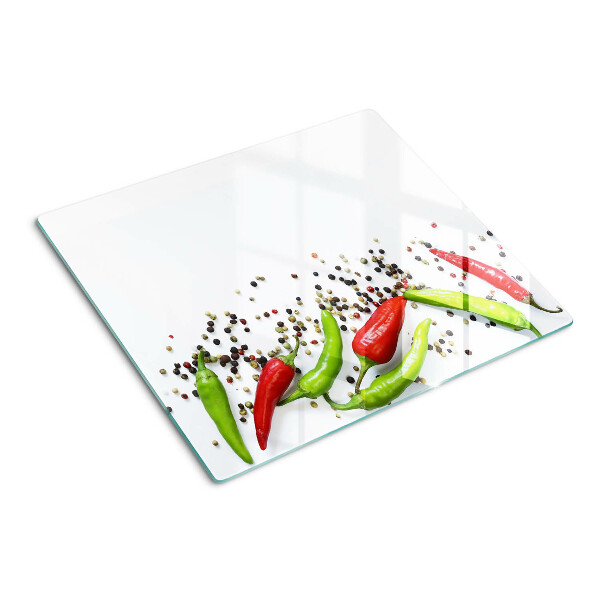 Glazen snijplanken Paprika en peper