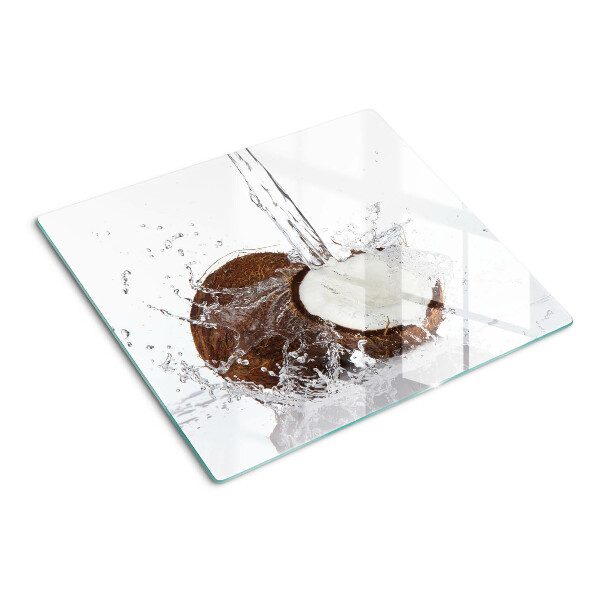 Snijplanken glas Kokosnoot met water en spray