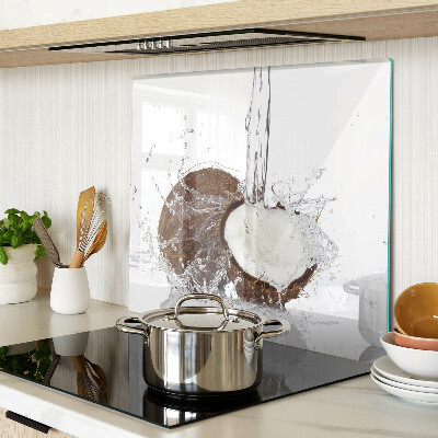 Snijplanken glas Kokosnoot met water en spray