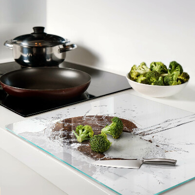 Snijplanken glas Kokosnoot met water en spray
