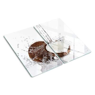 Snijplanken glas Kokosnoot met water en spray