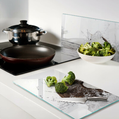 Snijplanken glas Kokosnoot met water en spray