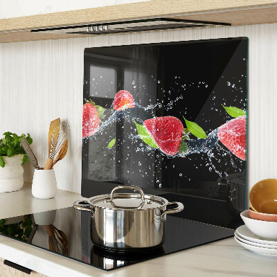 Glazen snijplanken Aardbeien in water