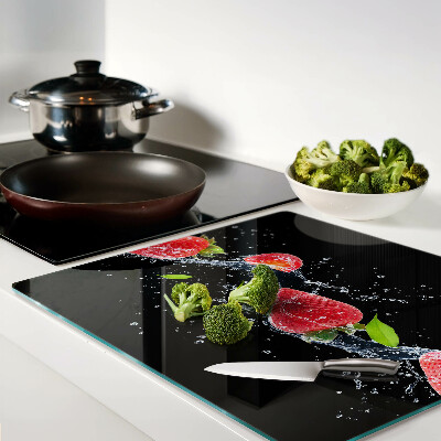 Glazen snijplanken Aardbeien in water