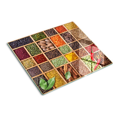 Snijplanken glas Specerijen in potten