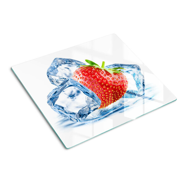 Snijplanken glas Aardbei in ijs