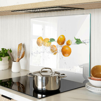 Glazen snijplanken Citrus met water