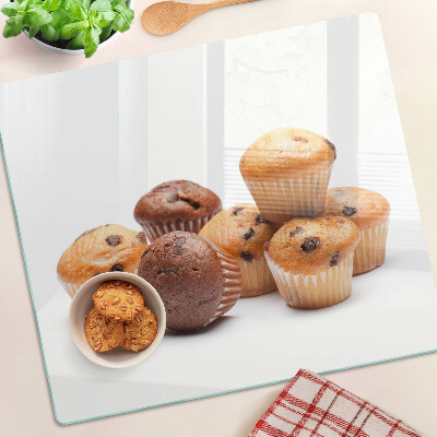 Glazen snijplanken Chocolade- en vanillemuffins