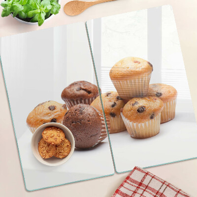Glazen snijplanken Chocolade- en vanillemuffins